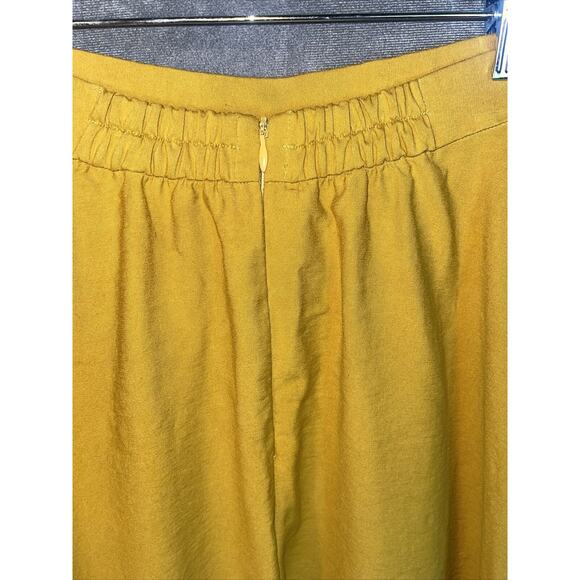 REDYAZEL Women's Rayon Blend Lined Long Skirt Yellow - Picture 3 of 5
